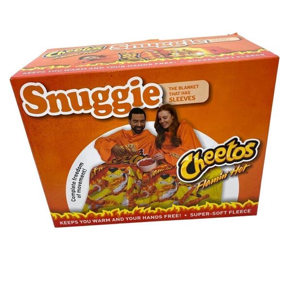 Snuggie Flaming Hot Cheetos Fleece Blanket New - Picture 2 of 9